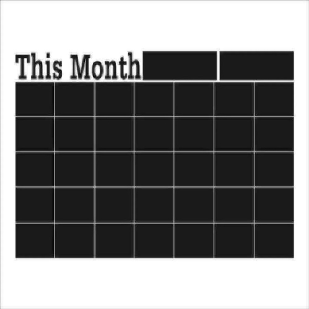 Wall Chalkboard Calendar Decals Stickers Reusable